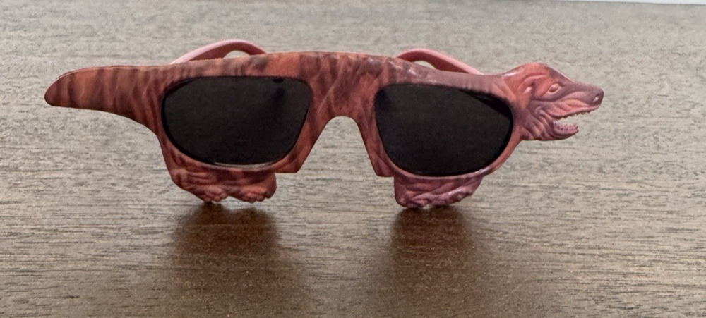 Vintage Dinosaur Kids Sunglasses Made in Taiwan Dino Glasses Toddler Shades
